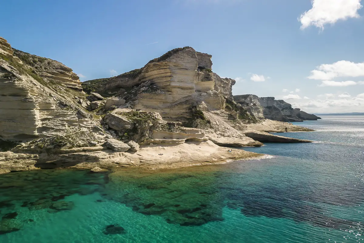 The coast of Corsica in France from a drone’s perspective