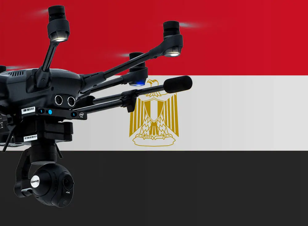 Flying drones in Egypt