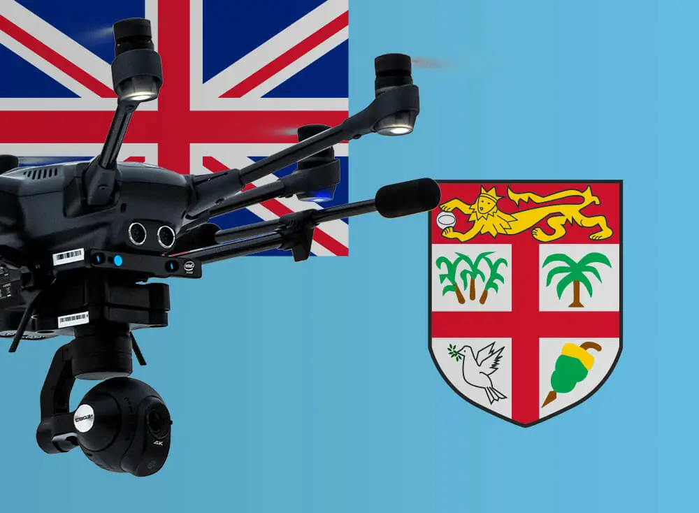 Flying drones in Fiji
