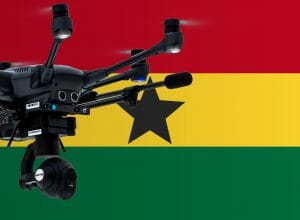 Flying drones in Ghana