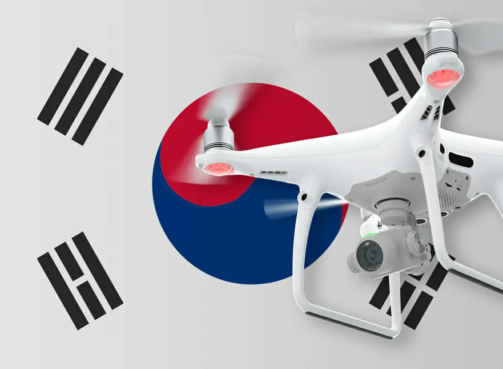Flying drones in South Korea