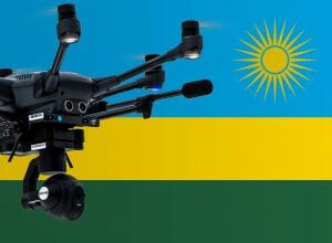 Flying drones in Rwanda