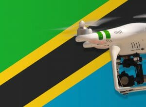 Flying drones in Tanzania