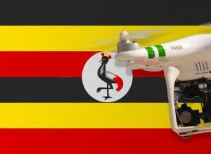 Flying drones in Uganda