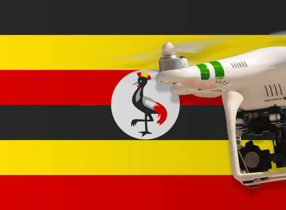 Flying drones in Uganda